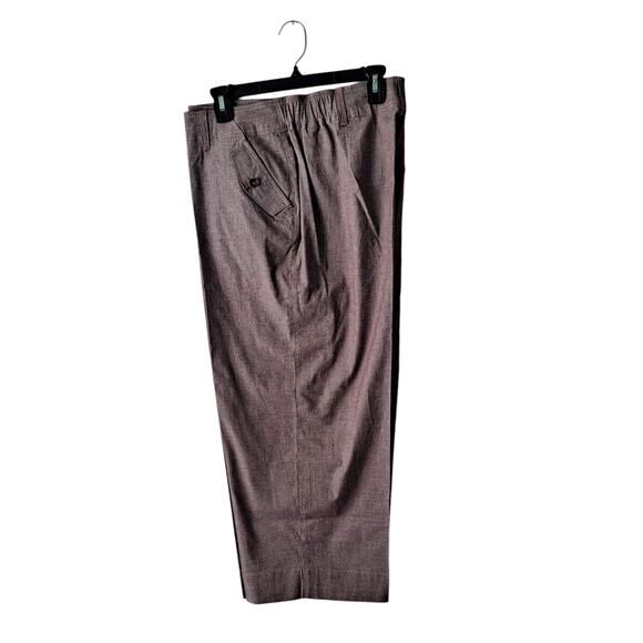 Denim & Co Womens 2 Piece Top and Capri Pants Matching Set Brown Size XL - Picture 7 of 16